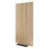 Dělící lamelová stěna s podstavcem - volně stojící, 990 x 2005 mm, (MDF), DUBOVÁ DÝHA - Typ lamel: V úhlu 45° k základně, Povrchová úprava dýhy: Olejovaná
