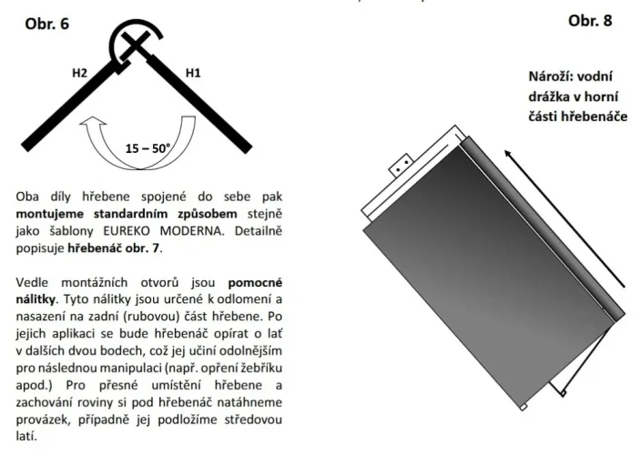 Univerzální hřebenáč pro plastovou krytinu (MODERNA a CPS)
