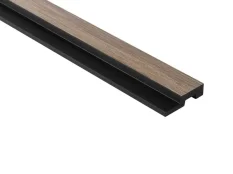 Koncový profil na vodotesný lamelový panel (tri lamely) - pravý - 2700 x 45 x 12 mm - DUB ŠEDÝ