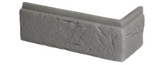 Cihlový obklad, ROH, Z BETONU, BOSTON 4 - moonlight, středně šedá, 90 x 200 mm, tloušťka 8-21 mm, 0.87 bm
