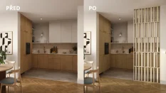 Deliaca priečka JAPANDI, 520-2720 x 1800-2750 mm, (MDF), DUB SONOMA