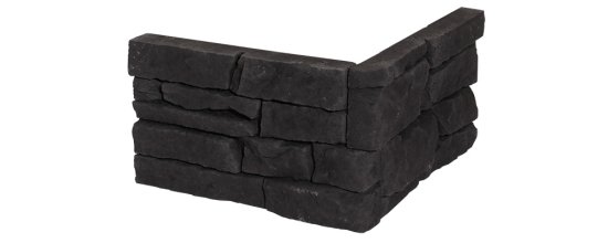 Betonový obklad, ROH, Z BETONU, MEXICANA 3 - graphite, šedá, tloušťka 10-30 mm, 0.45 m2