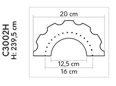 Polostĺp - 2395 x 200 x 125 mm Polostĺp - 2395 x 200 x 125 mm