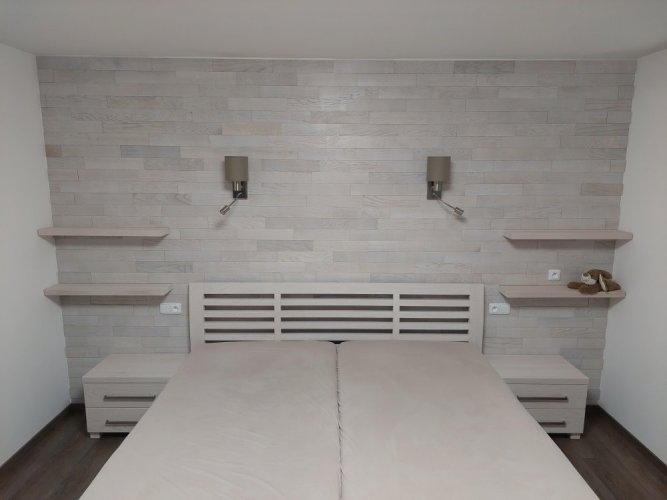 Realizace dřevěného obkladu od našeho zákazníka
