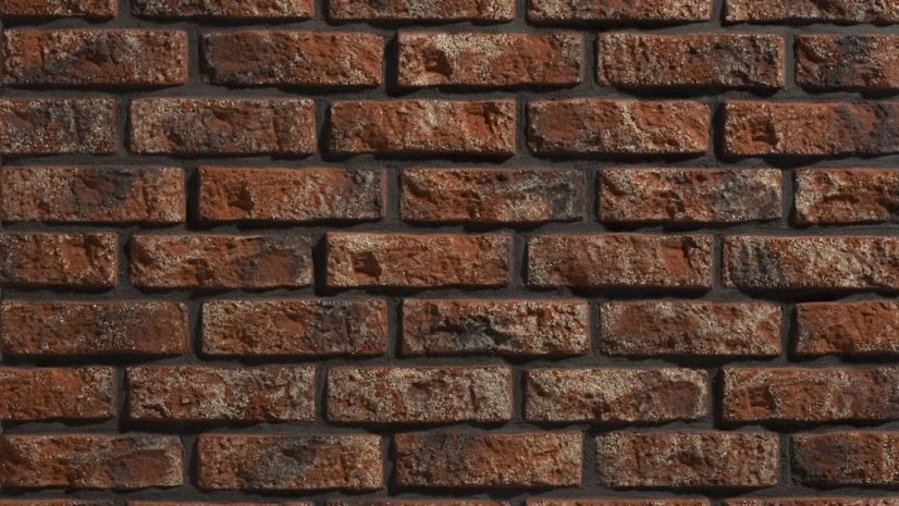 Cihlový obklad, Z BETONU, RUSTIK 540, červená, 210 x 60 mm, tloušťka 10-18 mm, 1 m2