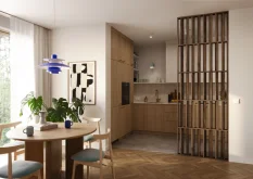 Dělící příčka JAPANDI, 520-2720 x 1800-2750 mm, (MDF), OŘECH