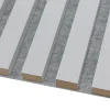 Akustický panel - BIELY, MDF + FÓLIA FINISH, SIVÝ akustický podklad FILC, 300 x 2750 mm