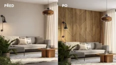 Velkoformátový lamelový panel STOCKHOLM - DUBOVÁ DÝHA, 600 x 2750 x 11 mm, ČERNÝ MDF PANEL