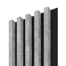 VZOREK - Dřevěná lamela LINEA COMFORT 5 - urban / černá - ROZMĚR VZORKU: 132 x 123 mm
