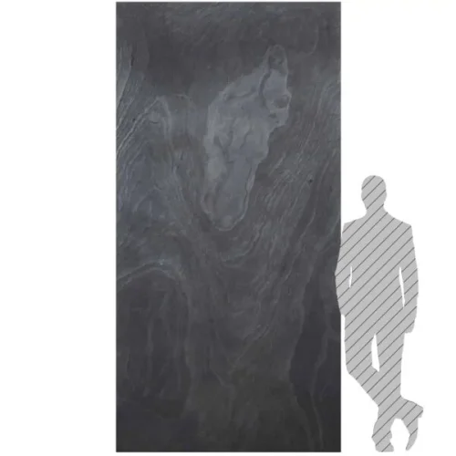 Kamenná dýha - Black Slate, 1220 x 3050 x 3 mm