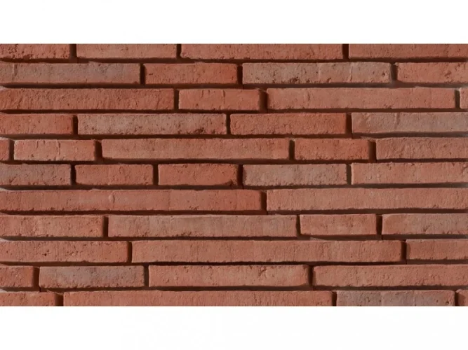 Betónový obklad, Z BETÓNU, BRONX 1, červená, 505 x 86 mm, hrúbka 10-30 mm, 0.47 m2