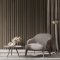 Akustický panel ACOUSTIC LINE - hakira beige | čierna, 2650 x 245 x 22 mm, lamely MDF + FINISH FOLE, akustický podklad FILC