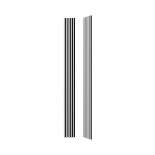 Akustický panel ACOUSTIC LINE - glacier grey | černá, 2650 x 245 x 22 mm, lamely MDF + FINISH FOLIE, akustický podklad FILC
