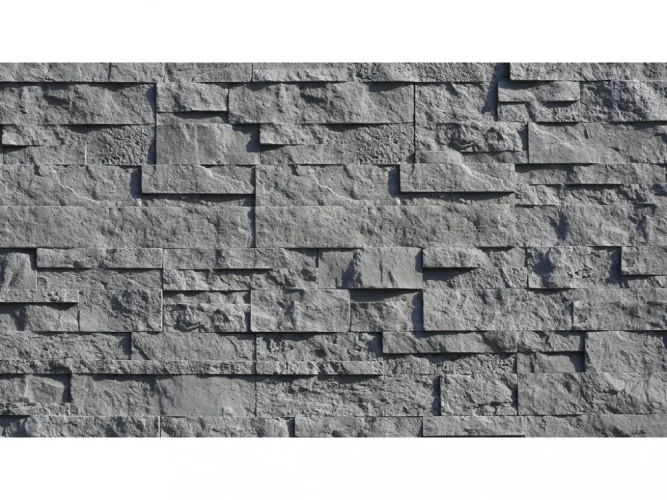 Betónový obklad, Z BETÓNU, TOLEDO 2, tmavosivá, 100 x 308 mm, hrúbka 9-26 mm, 0.49 m2