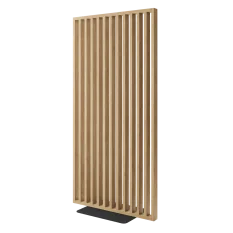 Dělící lamelová stěna s podstavcem - volně stojící, 990 x 2005 mm, (MDF), DUB PŘÍRODNÍ