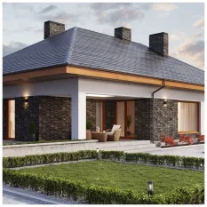 Kamenný obklad, ROH, Z BETONU, PORTO 2, tmavě šedá, 110 x 170 x 310 mm, tloušťka 19 - 30 mm, 0.66 bm