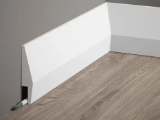 Podlahová lišta – PREMIUM, tvrdý plast PolyForce (HD Polymer), kvalitní bílý lak (finální povrch), 100 x 23 x 2000 mm Podlahová lišta – PREMIUM, tvrdý plast PolyForce (HD Polymer), kvalitní bílý lak (finální povrch), 100 x 23 x 2000 mm