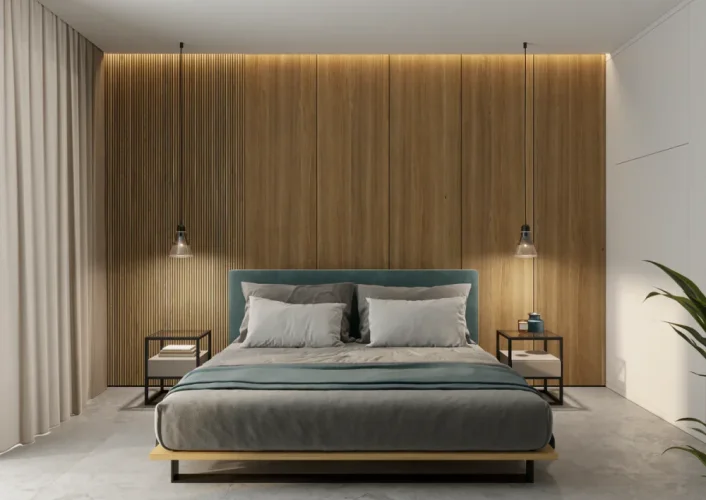 Lamelový panel TANAMI - DUBOVÁ DÝHA, 600 x 300 mm, ČERNÝ MDF PANEL