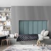 Akustický panel ACOUSTIC LINE - glacier grey | černá, 2650 x 245 x 22 mm, lamely MDF + FINISH FOLIE, akustický podklad FILC