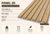 Akustický panel - DUB WOTAN, MDF + FÓLIA FINISH 3D, SIVÝ akustický podklad FILC, 300 x 2750 mm