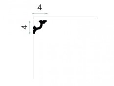 Stropná LED osvetľovacia lišta, NEPRIAME OSVETLENIE, tvrdý plast PolyForce (HD Polymer), základný biely náter (pretierateľný), 40 x 40 x 2000 mm