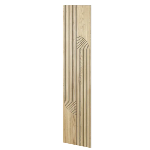 Veľkoformátový lamelový panel OSAKA - DUBOVÁ DYHA, 600 x 2750 x 11 mm, ČIERNY MDF PANEL