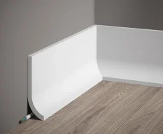 Podlahová lišta – PREMIUM, tvrdý plast PolyForce (HD Polymer), kvalitní bílý lak (finální povrch), 135 x 40 x 2000 mm Podlahová lišta – PREMIUM, tvrdý plast PolyForce (HD Polymer), kvalitní bílý lak (finální povrch), 135 x 40 x 2000 mm
