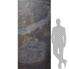 Kamenná dýha - Black Slate Gold, 1220 x 2440 x 3 mm