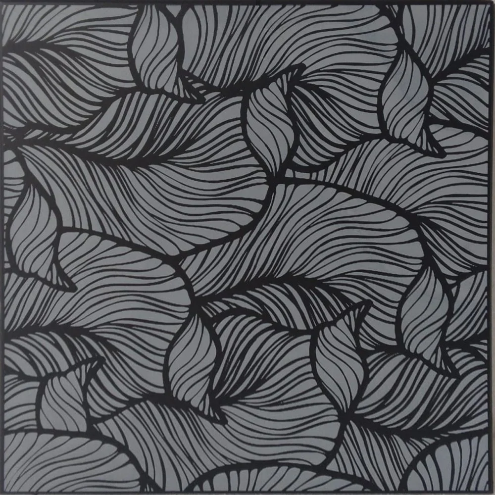 Stropní kazety moderní design - GLAMOUR 01 ČERNO-ŠEDÁ , 495 x 495 x 4 mm