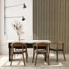 LINEA 1 drevená lamela na doske - dub| čierna, 2750 x 64 x 40 mm