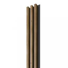 LINEA 3 drevené lamely na doske - dub | čierna, 2750 x 176 x 40 mm