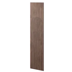 Veľkoformátový lamelový panel KYOTO - DYHA Z AMERICKÉHO ORECHA, 600 x 2750 x 11 mm, ČIERNY MDF PANEL