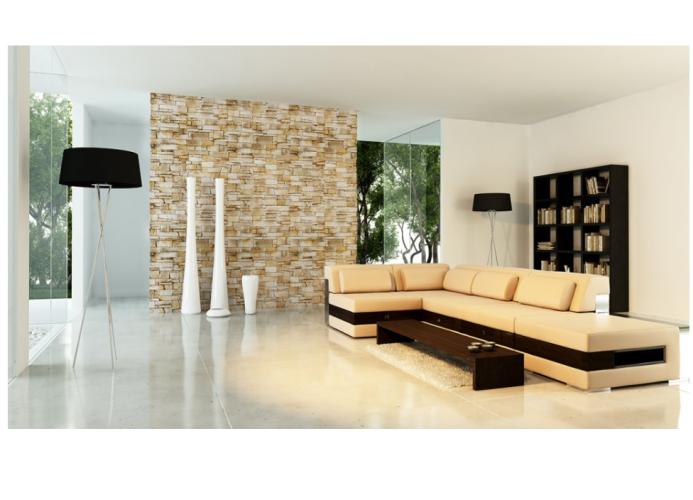 Sádrový obklad, ZE SÁDRY, ISTRIA 1, hnědá, 200 - 340 x 93 mm, tloušťka 12-24 mm, 0.51 m2