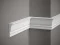 Nástenná lišta – HLADKÁ, tvrdý plast ProFoam® (polyuretán), základný biely náter (pretierateľný), 101 x 33 x 2000 mm