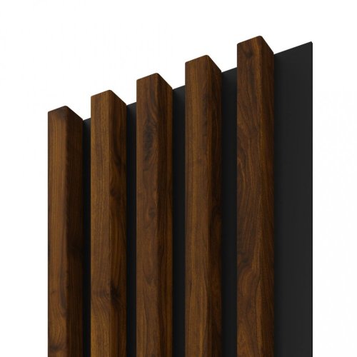 LINEA COMFORT 5 dřevěné lamely na desce - hazelnut | černá, 2650 x 246 x 30 mm