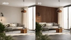 Velkoformátový lamelový panel SENDAI - DÝHA Z AMERICKÉHO OŘECHU, 600 x 2750 x 11 mm, ČERNÝ MDF PANEL