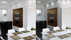 Sádrový obklad, ZE SÁDRY, LOFT 1, bílá, 206 x 63 mm, tloušťka 16-18 mm, 0,6 m2