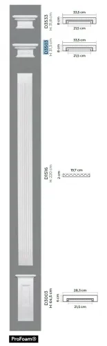 Pilastr - 168 x 317 x 80 mm