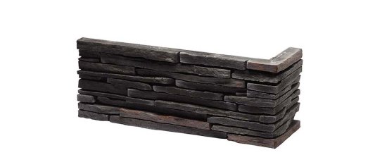 Sádrový obklad, ROH, ZE SÁDRY, VENEZIA 4, tmavě šedá, 70 - 140 x 80 - 375 mm, tloušťka 12-28 mm, 0.38 m2