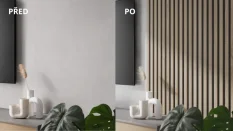 ATYPICKÝ PRODUKT - Akustický panel - DUB SONOMA, MDF + FÓLIA FINISH 3D, ČIERNY akustický podklad FILC, 2706 x 250 mm