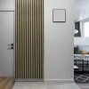 LINEA 1 drevená lamela na doske - dub| čierna, 2750 x 64 x 40 mm