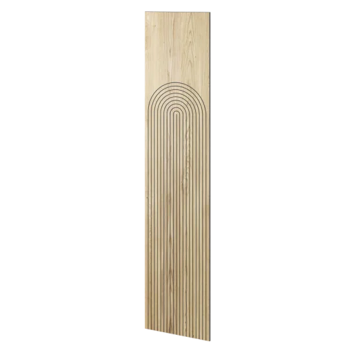 Veľkoformátový lamelový panel KYOTO - DUBOVÁ DYHA, 600 x 2750 x 11 mm, ČIERNY MDF PANEL