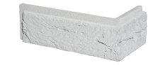 Cihlový obklad, ROH, Z BETONU, BOSTON 2 - white, bílá, 90 x 200 mm, tloušťka 8-21 mm, 0.87 bm