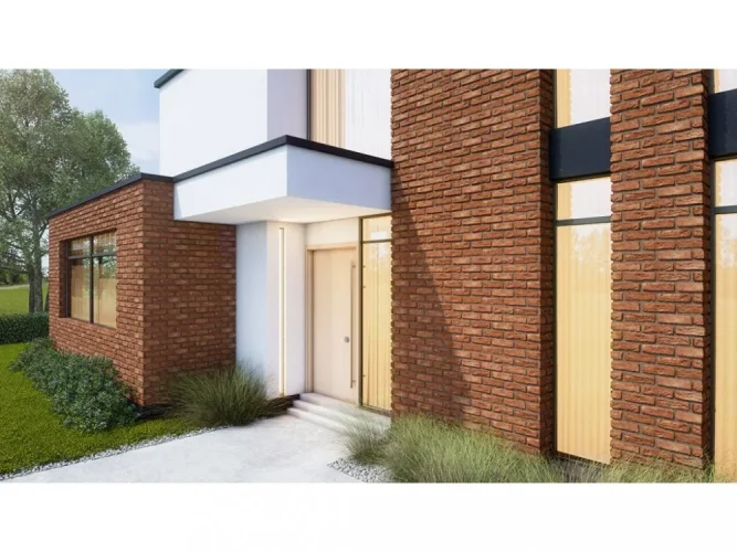 Cihlový obklad, Z BETONU, CAMBRIDGE 4, hnědá, 208 x 63 mm, tloušťka 12-18 mm, 0.91 m2