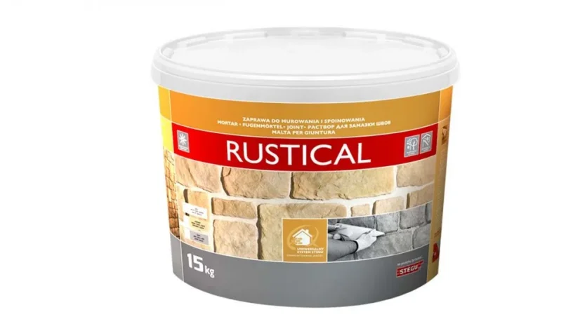 STEGU RUSTICAL hrubá spárovací hmota, interiér i exteriér, 15 kg, 3 barevné varianty - pro cihlové pásky, betonové obklady a kamenné obklady - hrubá spárovací malta - Barva: Bílá
