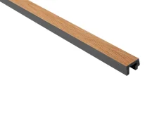 VZORKA - Koncový profil pre vodotesný lamelový panel (dve lamely) - ľavý - 135 x 31 x 20 mm - DUB KLASICKÝ