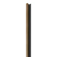 LINEA 1 dřevěná lamela na desce - dub | černá, 2750 x 64 x 40 mm