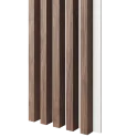Dřevěné lamely ŠIROKÉ na BÍLÉ desce (MDF), OŘECH DÝHA, 46 x 300 x 2750 mm (0,825 m2)