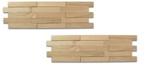 H MINI WOOD, DUB PŘÍRODNÍ, 5 řad, broušené lamely - balení obsahuje 2 kusy panelů (650 x 190 mm)
