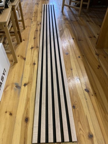 ATYPICKÝ PRODUKT - Akustický panel - DUB SONOMA, MDF + FOLIE FINISH 3D, ČERNÝ akustický podklad FILC, 280 x 2080 mm